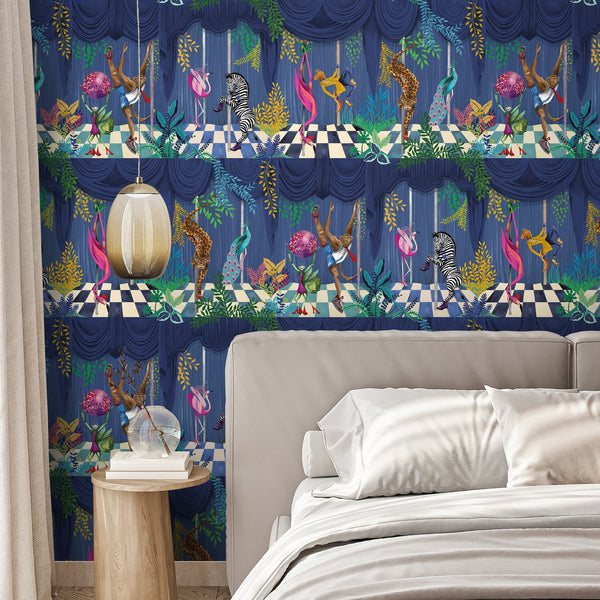 Creature Club Emerald - Teal Wallcovering | Brand McKenzie