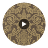 Braxton Texture Metallic on Brown Metallic on Brown — Thibaut Circular Swatch | Thibaut