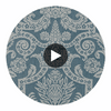 Braxton Texture Pearl on Slate Blue Pearl on Slate Blue — Thibaut Circular Swatch | Thibaut