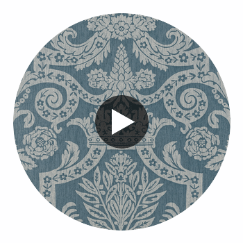 Braxton Texture Pearl on Slate Blue Pearl on Slate Blue — Thibaut Circular Swatch | Thibaut