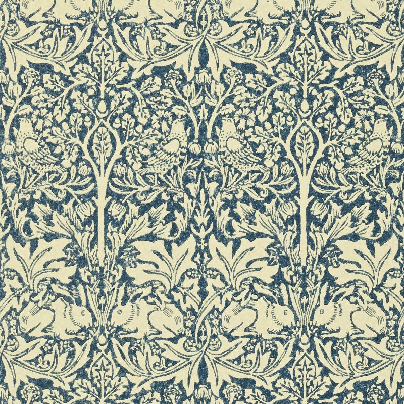 Brer Rabbit Wallpaper Black  | William Morris