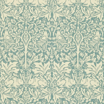 Brer Rabbit Vellum Slate Wallcovering | William Morris