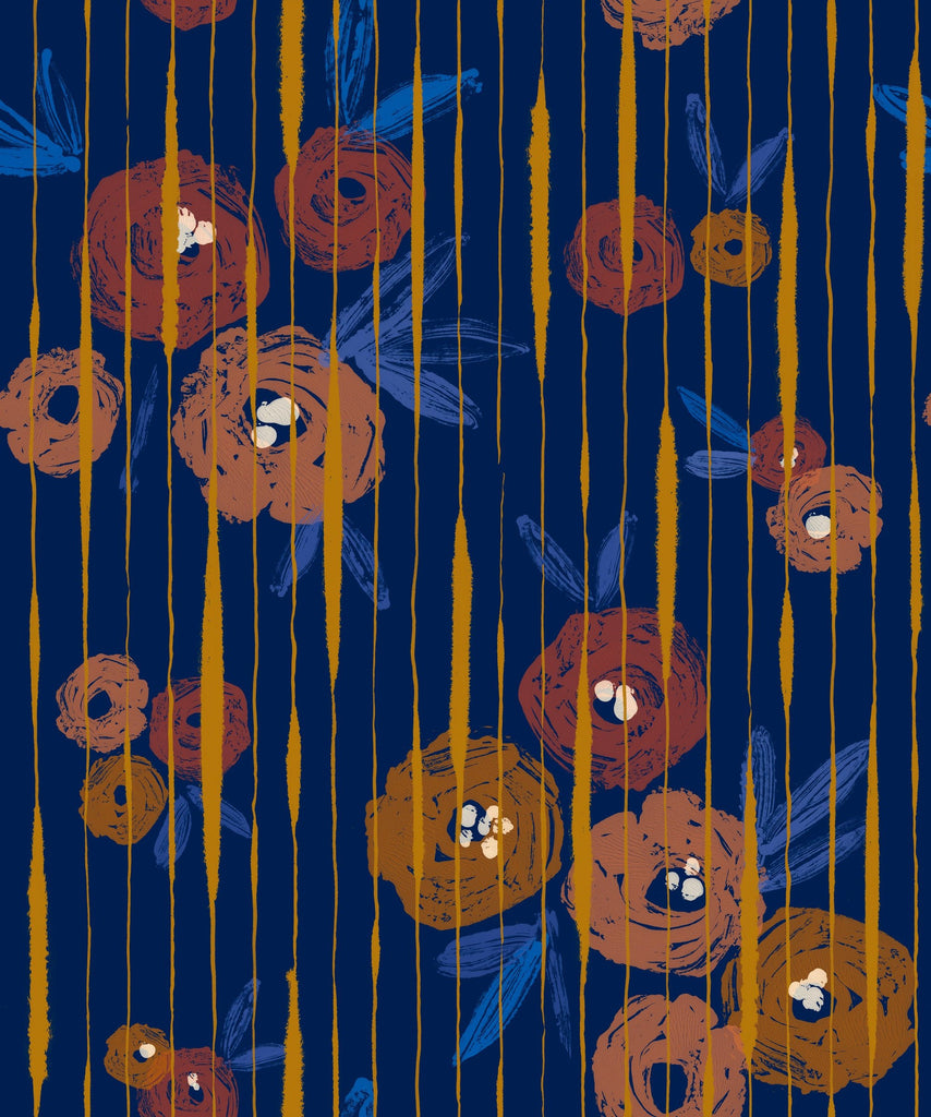 Broken Poppies Blue