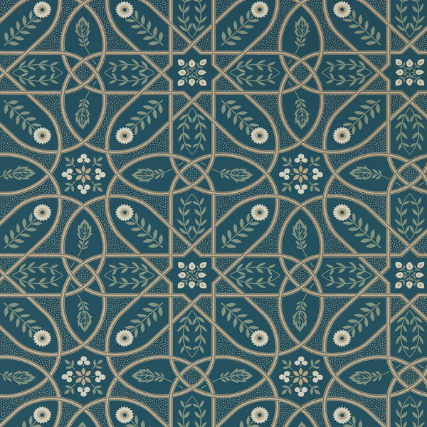 Brophy Trellis Deep Teal | Morris & Co.