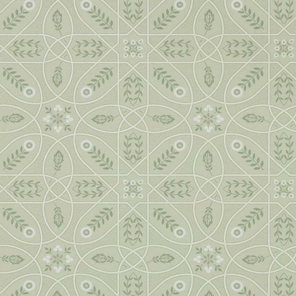 Brophy Trellis Linen Sage Wallcovering | William Morris