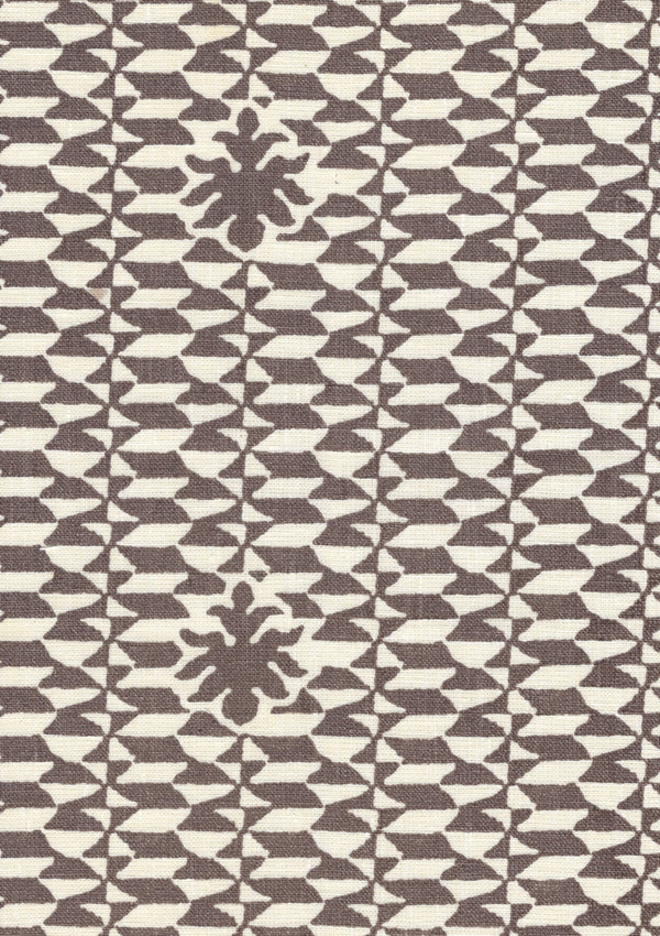 Carlo II, Brown on Curtain Weight Wallcoverings | Quadrille