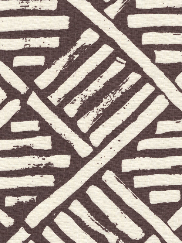 Macoco Reverse Brown on Tint Screen Printed - Black Fabric | China Seas