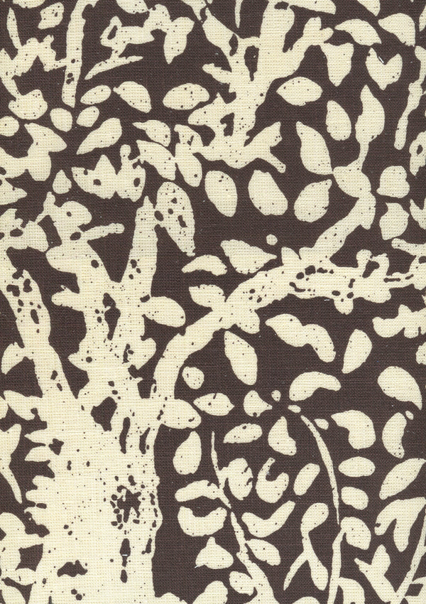 Arbre de Matisse Reverse Brown on tint Screen Printed Fabric | China Seas