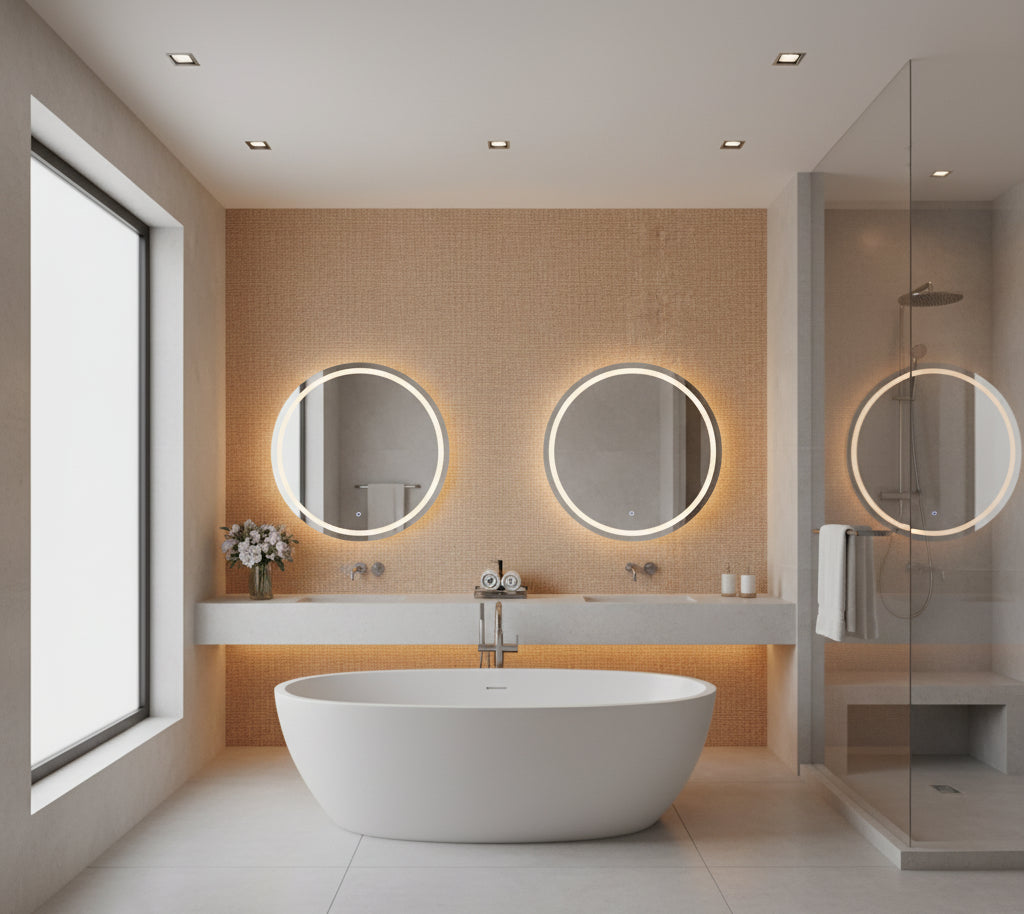 Bruce's Burlap Jute | Phillipe Romano - bathroom room setting
