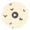 Bella Butterflies on Yellow Plaid Circular Swatch | Fentucci