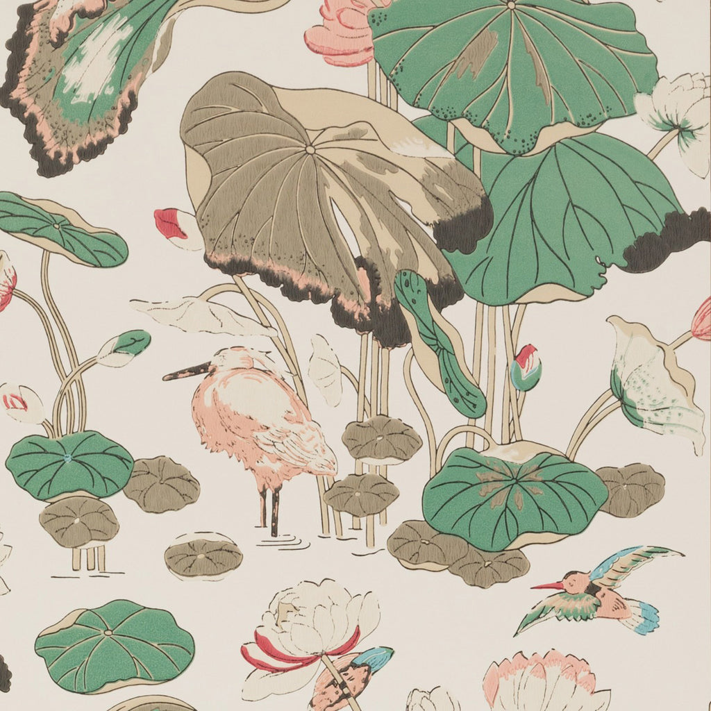 Nympheus - Soft Blush Pink By G P & J Baker | Signature |Animal/Insects Botanical & Floral Wallcovering Print