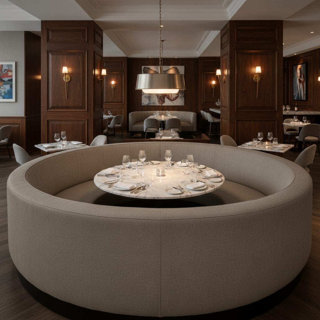 Nassau - Flint Upholstered Banquette | Architectural Fabrics