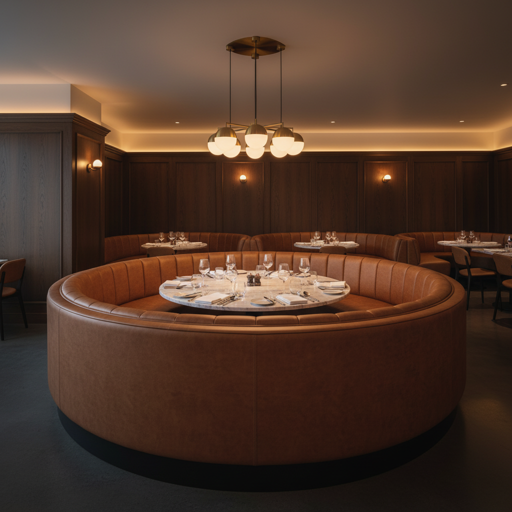 Port Royal - Maple Upholstered Banquette | Architectural Fabrics