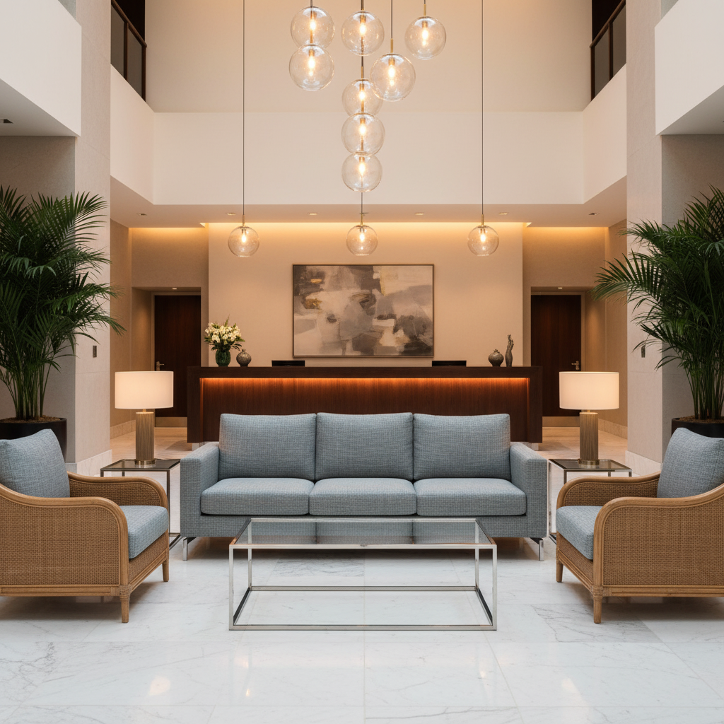 Rattan Bay - Asteroid Upholstered Sofa | Architectural Fabrics