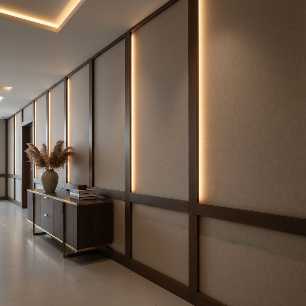 Maho Bay - Mushroom Upholstered Wall Panel | Architectural Fabrics