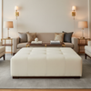 Morant - Snow Upholstered Ottoman | Architectural Fabrics