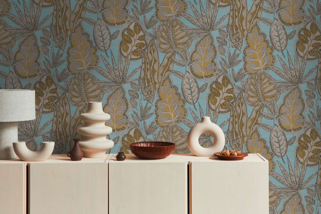 Famous Garden Aqua Wallcovering | AS Creation