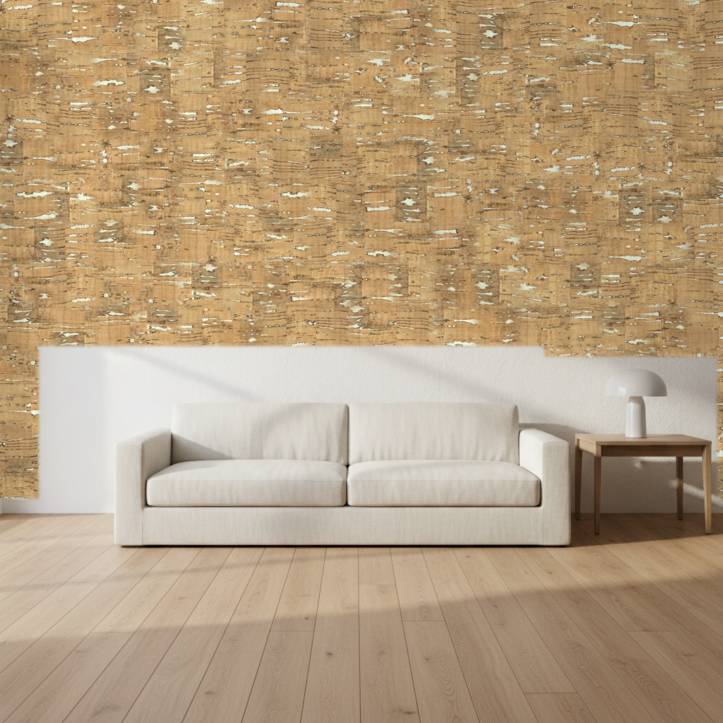 Nantucket Grasscloth Honey Brown & Metallic Silver Wallcovering | Phillipe Romano room setting