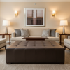 Port Royal - Truffle Upholstered Ottoman | Architectural Fabrics