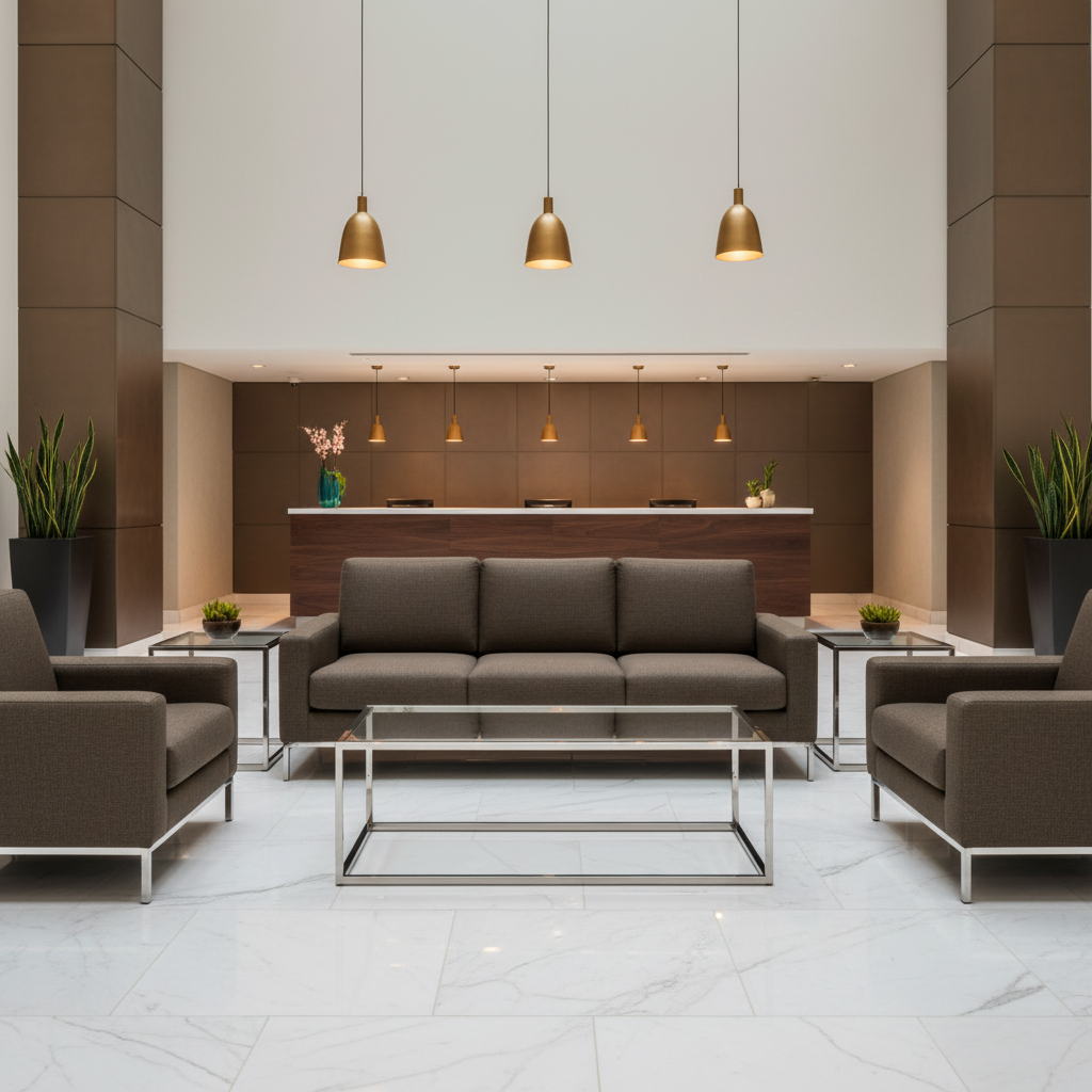 Aspect - Deep Umber Performance Polyurethane Upholstered Sofa | Architectural Fabrics