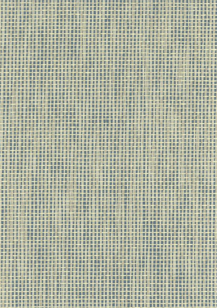 Amelia Island-Mineral Blue Paper Weave Wallcovering | Phillipe Romano — PWV-500790