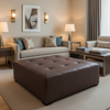 Maya Riviera - Merlot Upholstered Ottoman | Architectural Fabrics