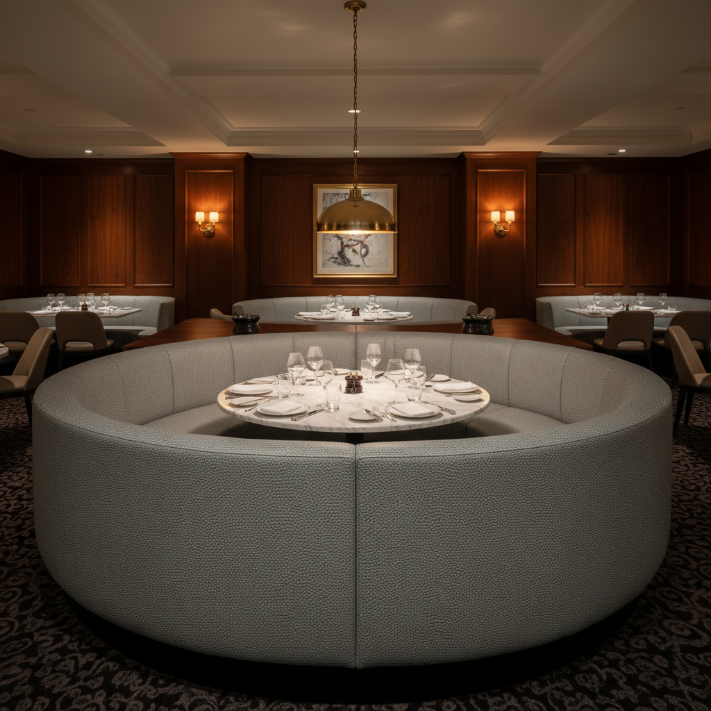 Turquoise Bay - Alloy Upholstered Banquette | Architectural Fabrics