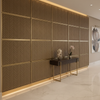 Channel Chevron Tufting Mushroom Taupe Upholstered Wall Panel | Architectural Fabrics