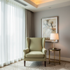 Smooth Solid Color Pale Olive Upholstered Chair | Architectural Fabrics