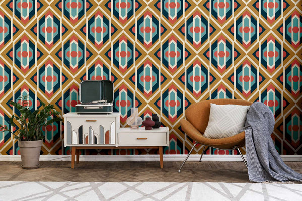 Retro Chic Mustard Wallcovering | AS Creation