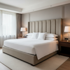 Linen Weave Texture Soft Taupe Upholstered Headboard | Architectural Fabrics