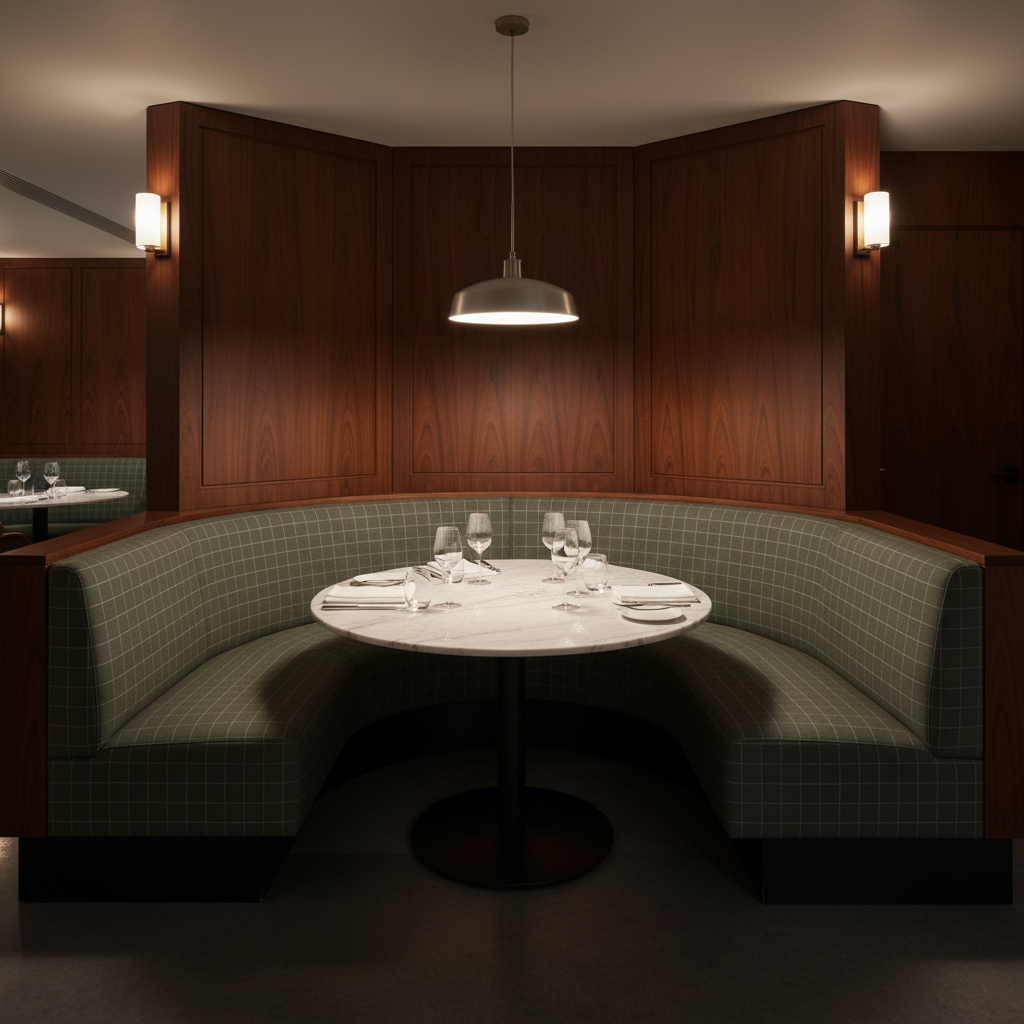 West End - Marina Upholstered Banquette | Architectural Fabrics