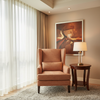 Woven Textured Stripe Spiced Terracotta Upholstered Chair | Architectural Fabrics