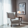 Crushed Velvet Texture Silver Mist Upholstered Chair | Architectural Fabrics