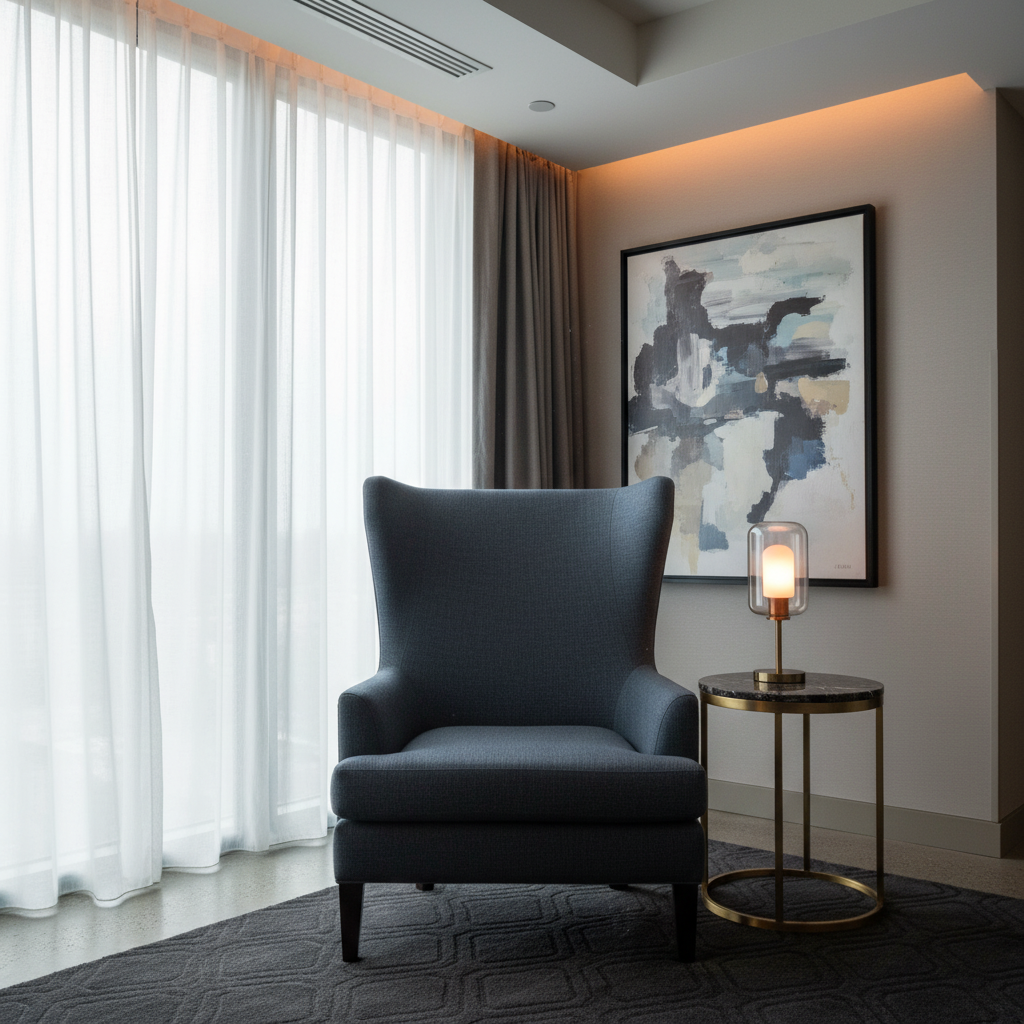 Linen Island - Storm Upholstered Chair | Architectural Fabrics