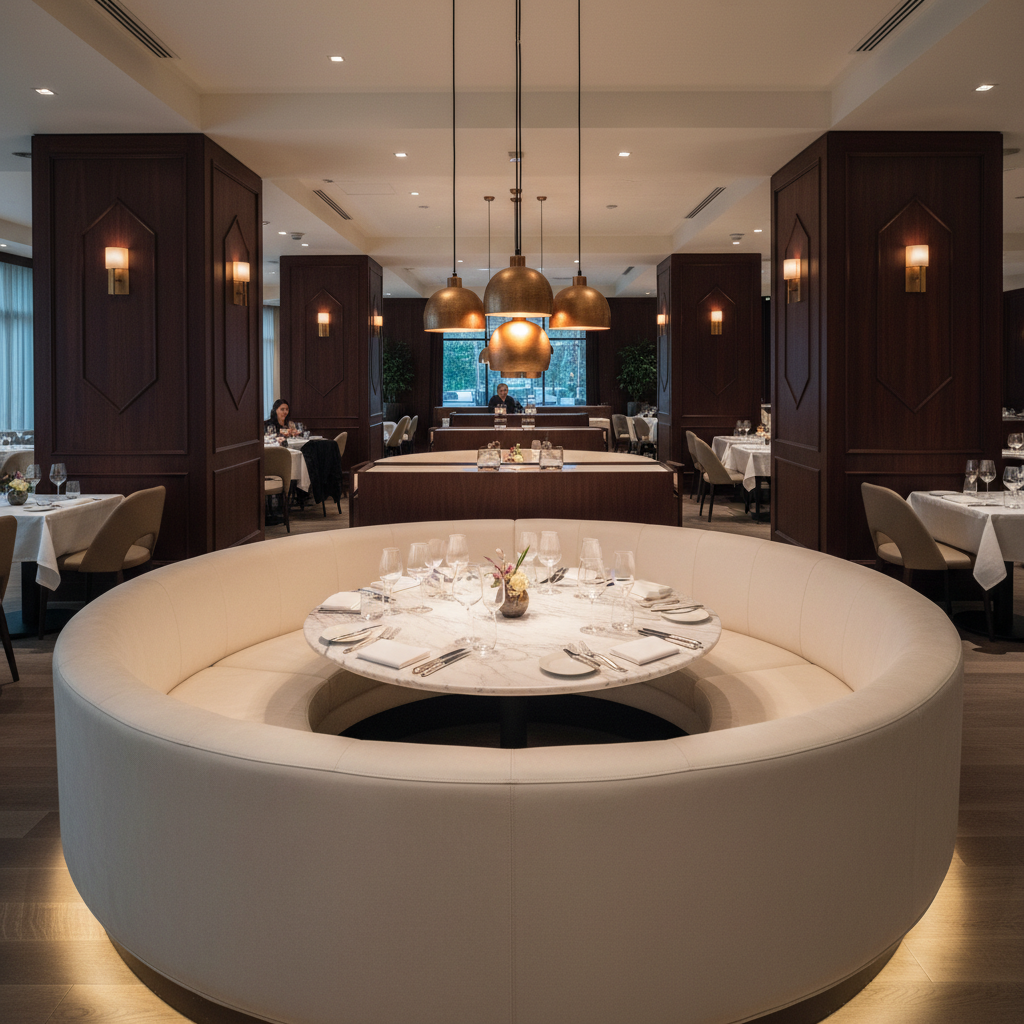 Ultrasuede Parchment -  White Upholstered Banquette | Ultrasuede Upholstery