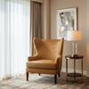 Fine Pebble Grain Golden Tan Upholstered Chair | Architectural Fabrics