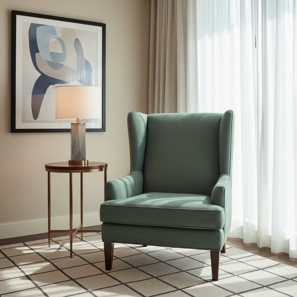 St. Eustatius - Sea Green Upholstered Chair | Architectural Fabrics