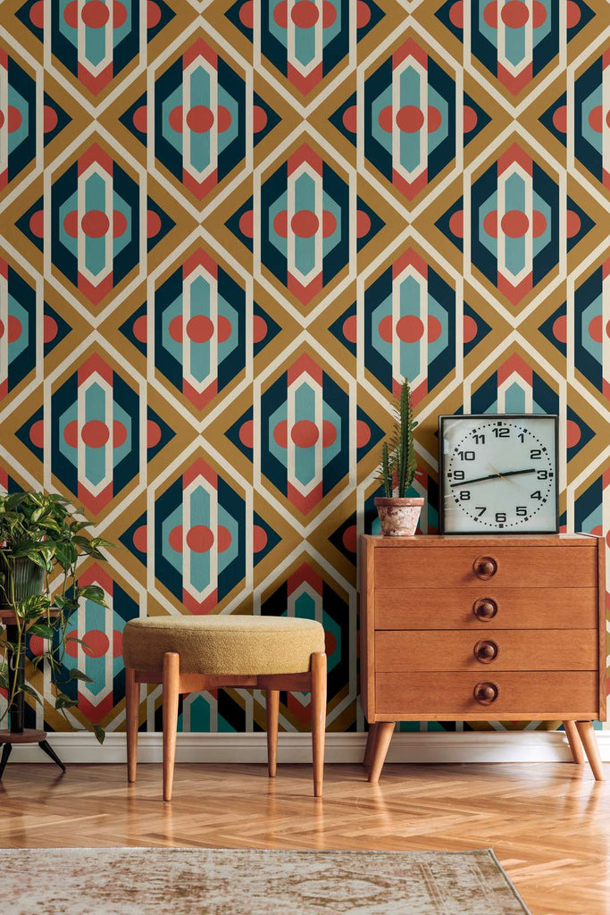 Retro Chic Mustard Wallcovering | AS Creation