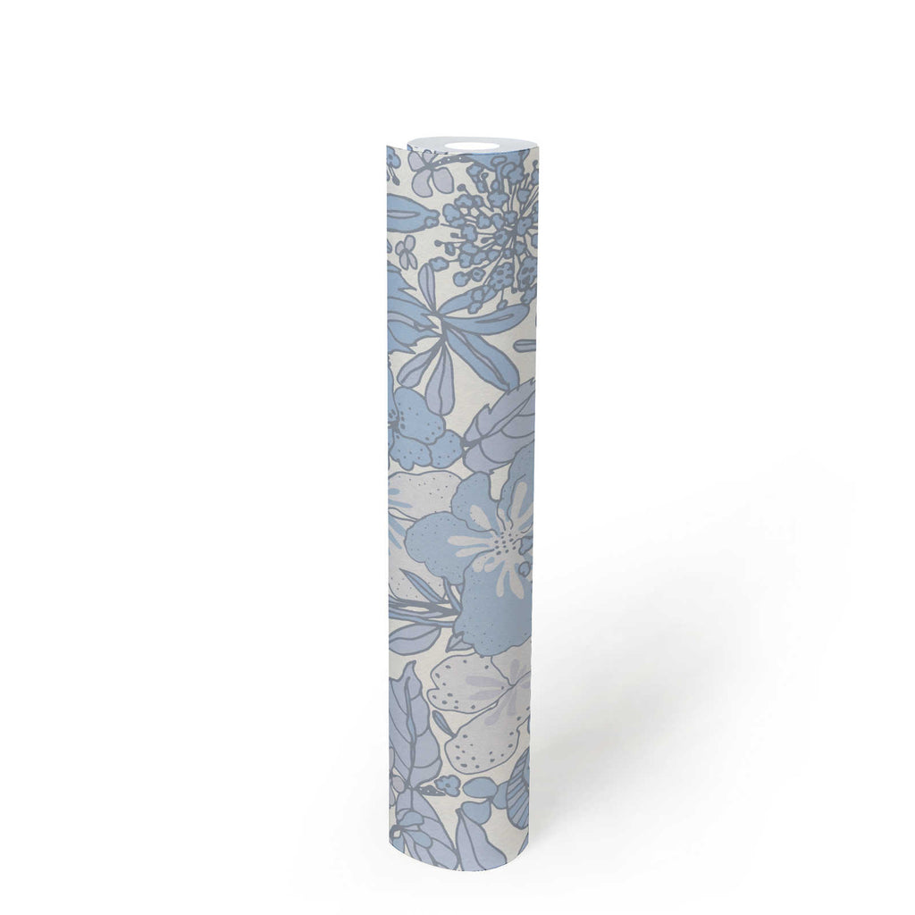 Floral Impression Light Blue Wallcovering | AS Creation