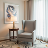 Smooth Solid Surface Soft Gray Upholstered Chair | Architectural Fabrics