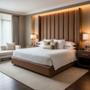 Fine Pebble Grain Warm Chestnut Upholstered Headboard | Architectural Fabrics