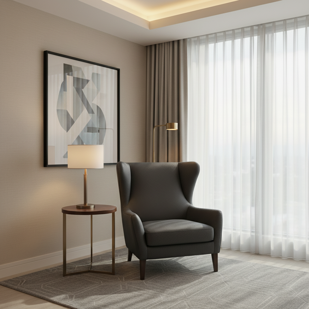 Smooth Pebble Grain Dark Charcoal Upholstered Chair | Architectural Fabrics