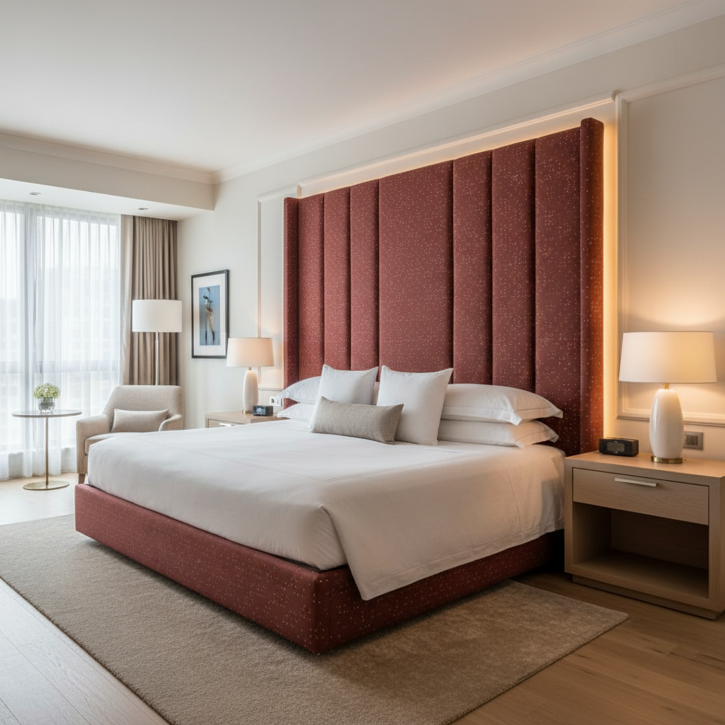 Analog - Garnet Etched Polyurethane Upholstered Headboard | Architectural Fabrics