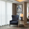 Fine Woven Texture Deep Indigo Upholstered Chair | Architectural Fabrics