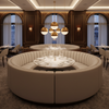 Irvington Blanco Contemporary off-white & ivory Upholstered Banquette | Architectural Fabrics