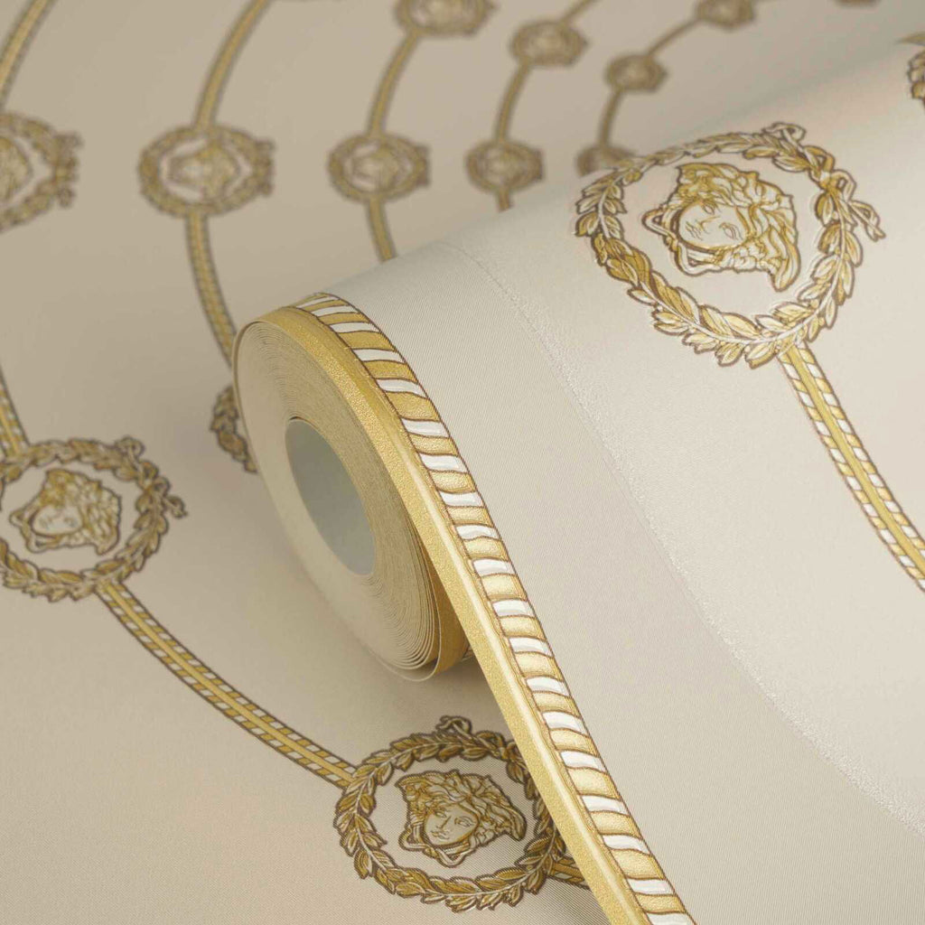 I Love Baroque Gold Cream Large Versace Home Wallcovering