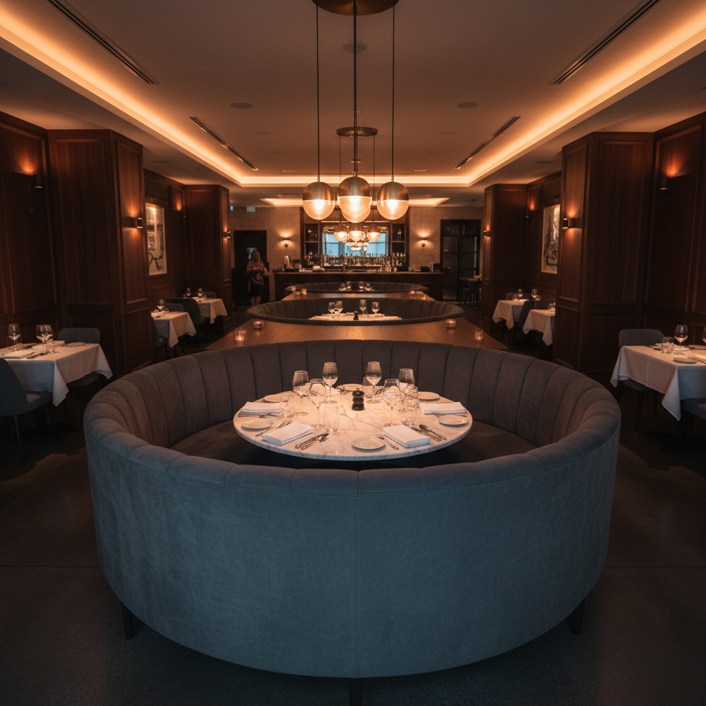 Ultrasuede  Charcoal  Black, Grey Upholstered Banquette | Ultrasuede Upholstery