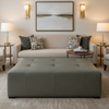 Runaway Bay - Forest Upholstered Ottoman | Architectural Fabrics