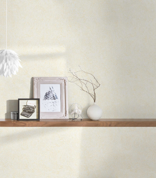 Plaster Texture Cream White Wallcovering | Versace